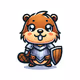 Beaver in armor