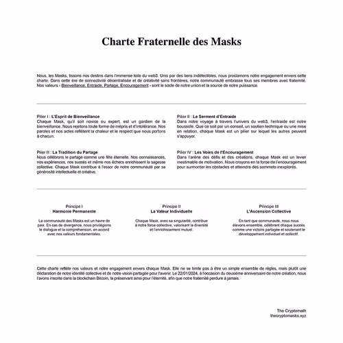 Charte Fraternelle des Masks #2