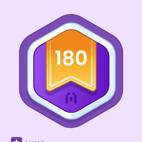180 days streak badge