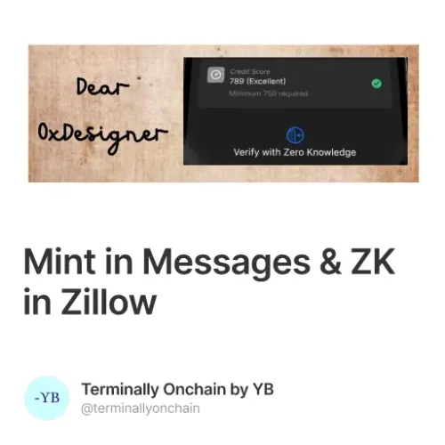 Mint in Messages & ZK in Zillow #9