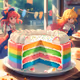 Based Rainbow Cake