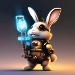 The baby rabbit on Base #102