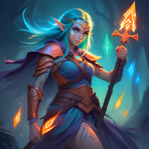 mystical elf warrior