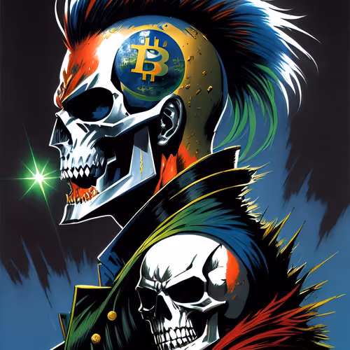 Bitcoin Skull Robopunk