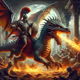 Gladiator and dragon