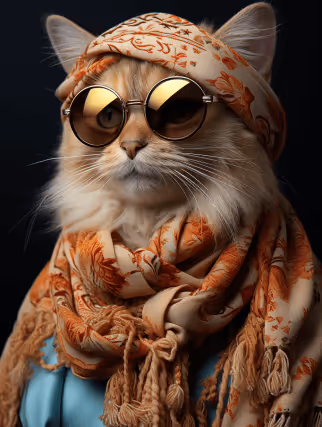 Cat With Glasses 2