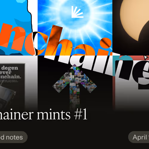 onchainer mints #1