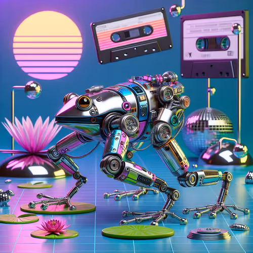 80s robot frog