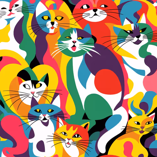 colorfull cats