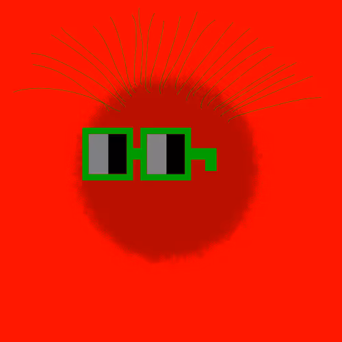 Little Hairy Red Planet with NOUN