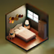 Isometric bedroom