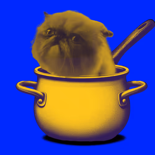Mr. Miggles in the pot