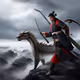 Samurai with a dragon