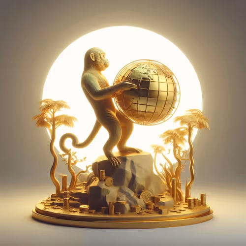 monkey with btc gold