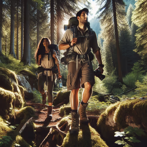 outdoor adventure with hiking