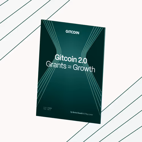 Gitcoin 2.0 launches with new whitepaper by Kevin Owocki and Meg Lister