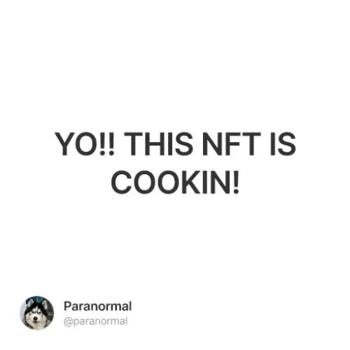 YO!! THIS NFT IS COOKIN!