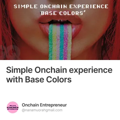 Simple Onchain experience with Base Colors