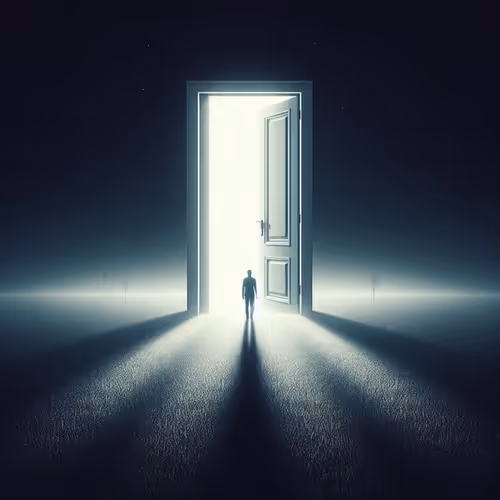 the door frame opened