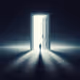 the door frame opened