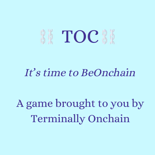Terminally Onchain Game: BeOnchain