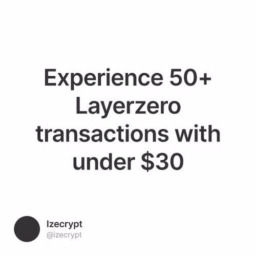 Experience 50+ Layerzero transactions with under $30