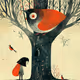 Girl and bird