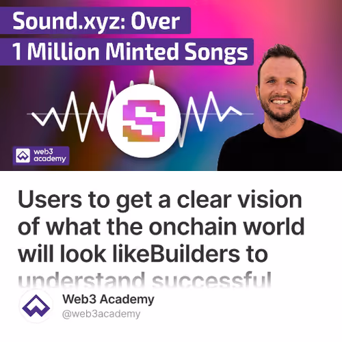 Sound.xyz: Over 1 Million Minted Songs