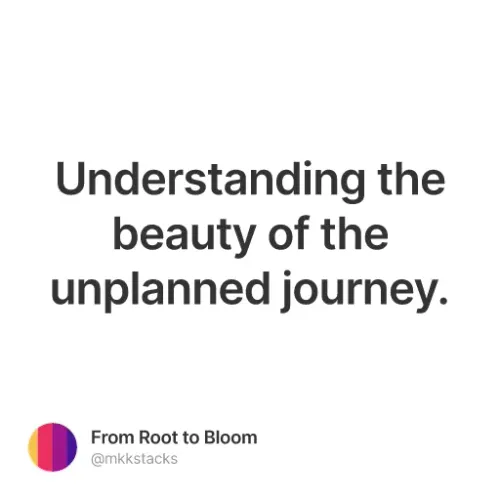 Understanding the beauty of the unplanned journey.