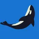 Orca in blue
