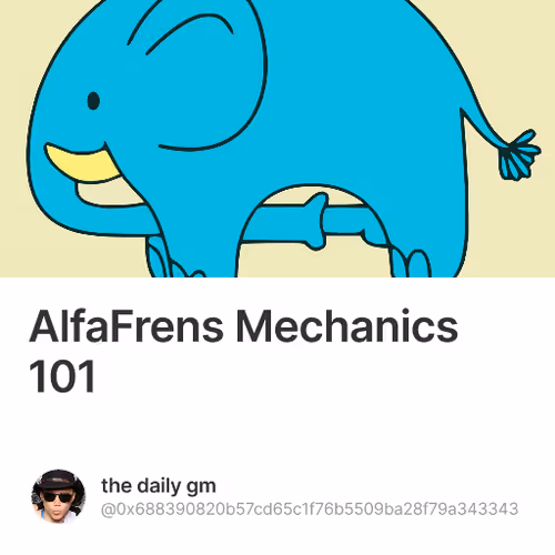 AlfaFrens Mechanics 101
