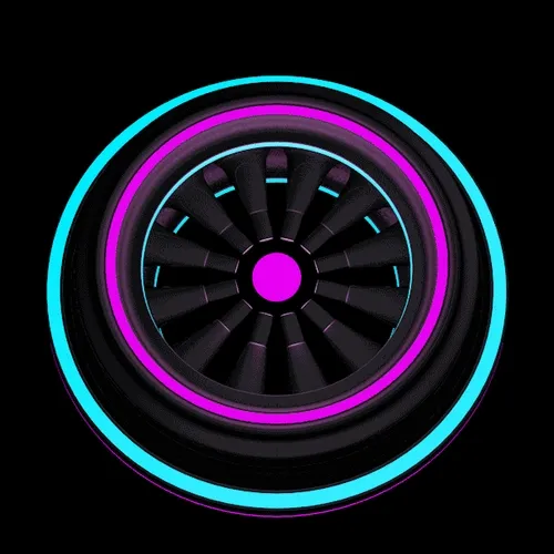 Neon wheel NFT