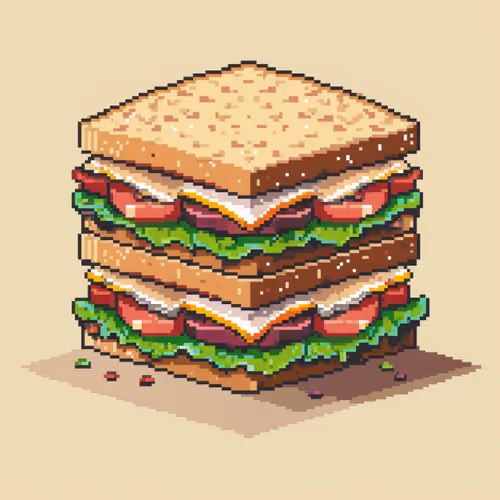 sandwich illustration 8bit pixel style