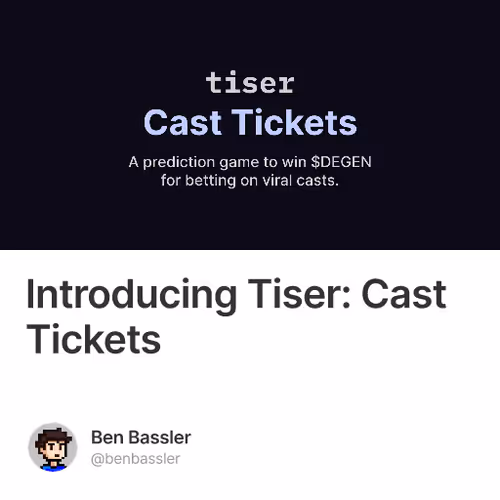 Introducing Tiser: Cast Tickets