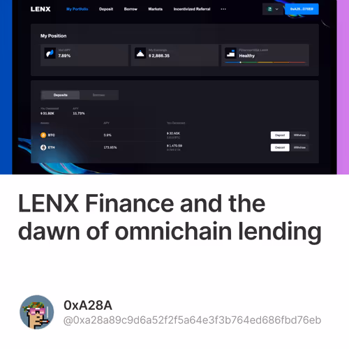 LENX Finance and the dawn of omnichain lending