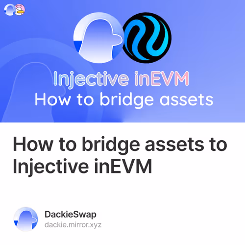 How to bridge assets to Injective inEVM