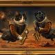 put the cat and dog in the same shot on mars and change their trumpets to saxaphones