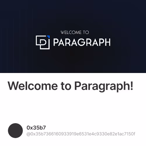 Welcome to Paragraph!