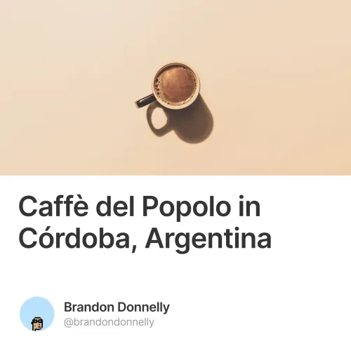 Caffè del Popolo in Córdoba, Argentina