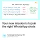 Your new mission is to join the right WhatsApp chats