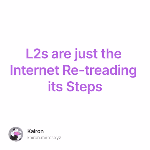 L2s are just the Internet Re-treading its Steps