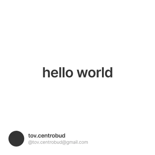 hello world
