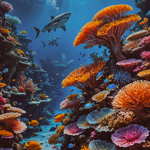 underwater world of corals