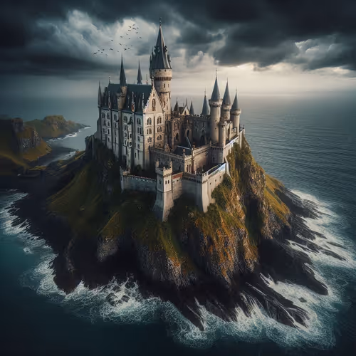 Castle in island