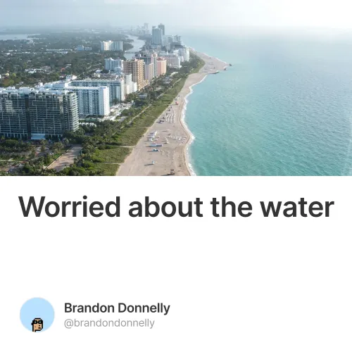 Worried about the water