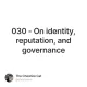 030 - On identity, reputation, and governance