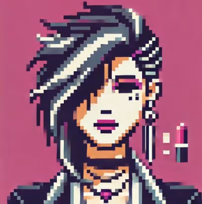 pixelated femala