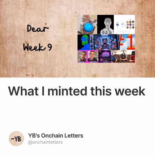 What I minted this week