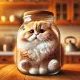 Cat in a jar