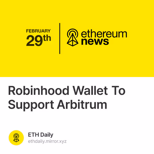 Robinhood Wallet To Support Arbitrum